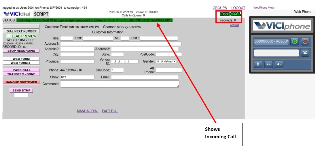 Diagram showing how an inbound dialer routes customer calls to the right agents through ACD and IVR